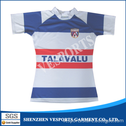Sublimation Transfer Boys Stripe Rugby Jersey